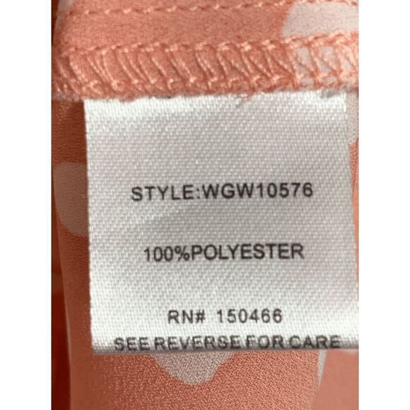 41 Hawthorn Womens Polka Dot Crew Neck Short Sleeve Top Blouse Peach Size Small - Picture 5 of 8